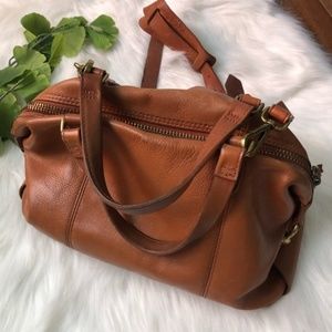 Madewell Kensington Satchel Caramel Leather Bag
